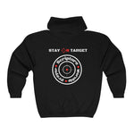 Christian Zip Up Hoodie - Stay on Target Design - Gift for Men