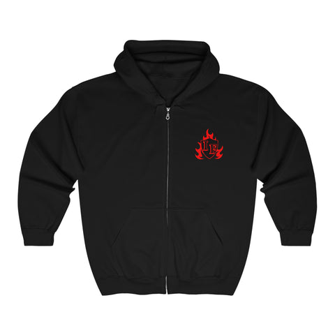 I.F. Shield/Stay on Target zip up hoodie