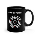 Stay on Target 11oz Black Mug