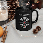 Stay on Target 11oz Black Mug