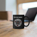 Stay on Target 11oz Black Mug