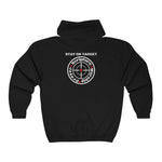 I.F. Shield/Stay on Target zip up hoodie