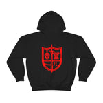 Armor of God Hoodie (red & black shield)